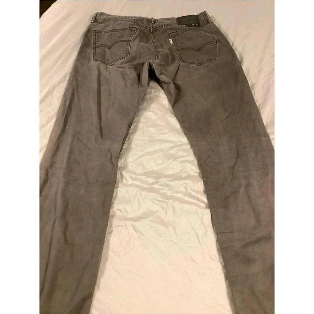 Levis 514 Jeans Mens 34x34 Gray Straight Leg Denim Zip Fly Five‎ Pocket Classic